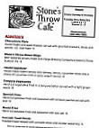 Stone's Throw Cafe menu