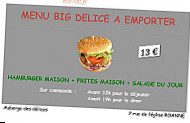 Auberge des Delices menu