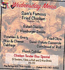 Short Stop (sam's Famous Fried Chicken) menu