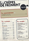 Creperie du roy menu