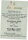 La Verriere menu