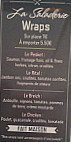 La Saladerie menu