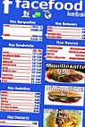 Facefood Kebab menu