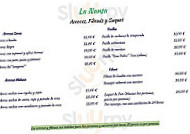 La Nansa menu