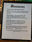 The Downtown menu