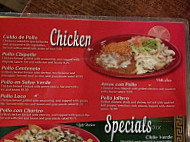 El Centenario menu