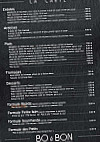 BO e BON restaurant menu