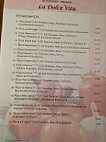 La Dolce Vita Pizzeria menu