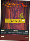 L'Assiette Thaï menu