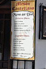 Meson Castellano menu