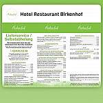 Birkenhof menu