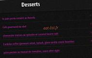 L'Ardoise menu