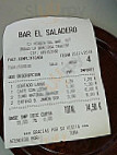 El Saladero menu