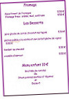 Auberge De Montalivet menu