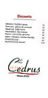 Le Cedrus menu