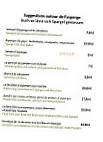 À l'Aigle d'Or menu