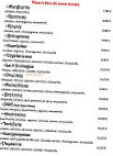 Le Mûr à Pizza's menu