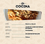 La Cocina menu