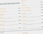 Crêperie, La Bigoudène menu