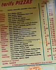 Croq' Pizza menu