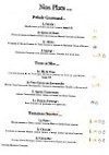 Le Chalet menu