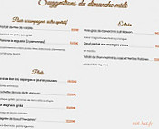 A La Charrue menu