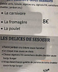 Aux Delices Gourmands menu