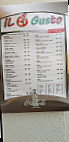 Il Gusto Pizzeria menu