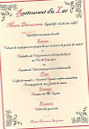 Le Du Lac menu