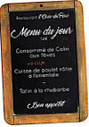 Orée Du Parc menu