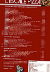 L'escale Pizza menu