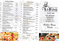 Ristorante La Fonte menu