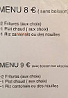 Restaurant Saigon menu