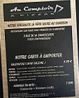 Au Comptoir À Pizzas menu