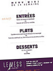 Le Mess Par Chez Christophe menu