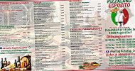 Pizzaland Esposito menu