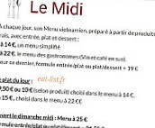 Hoa Lan L'orchidee menu