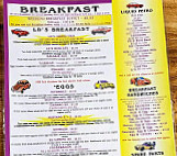 Ld's Filling Station menu