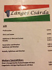 Lángos Csárda menu