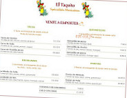 El Taquito menu