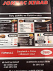 Jonzac Kebab menu