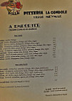 La gondole menu