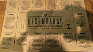 El Desembarco menu