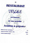 L'escale menu