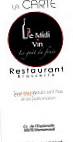 Le Midi Vin menu