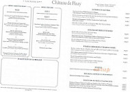 Chateau De Pizay menu