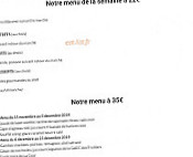 La cour des sens menu