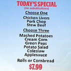 Sherrill's Pioneer menu