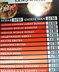 le Shalimar menu