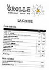 La Grolle menu